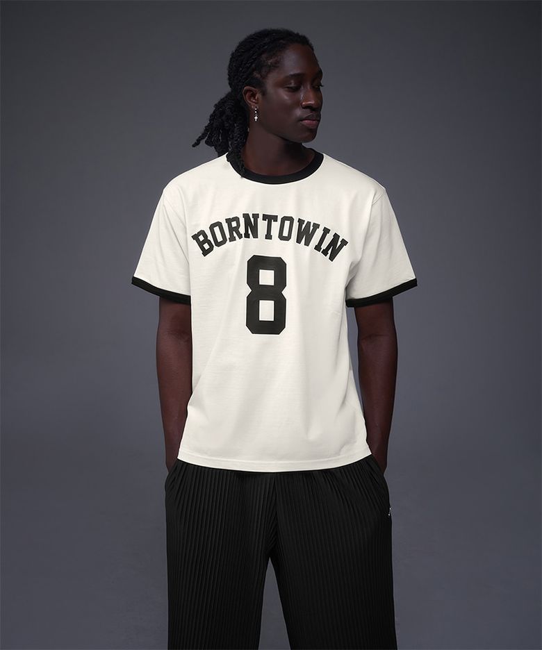 NUMBER RINGER REGULAR FIT T-SHIRTS [IVORY]
