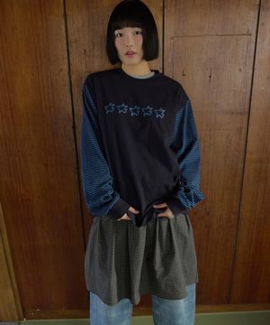 Star stripe long sleeve tee_navy