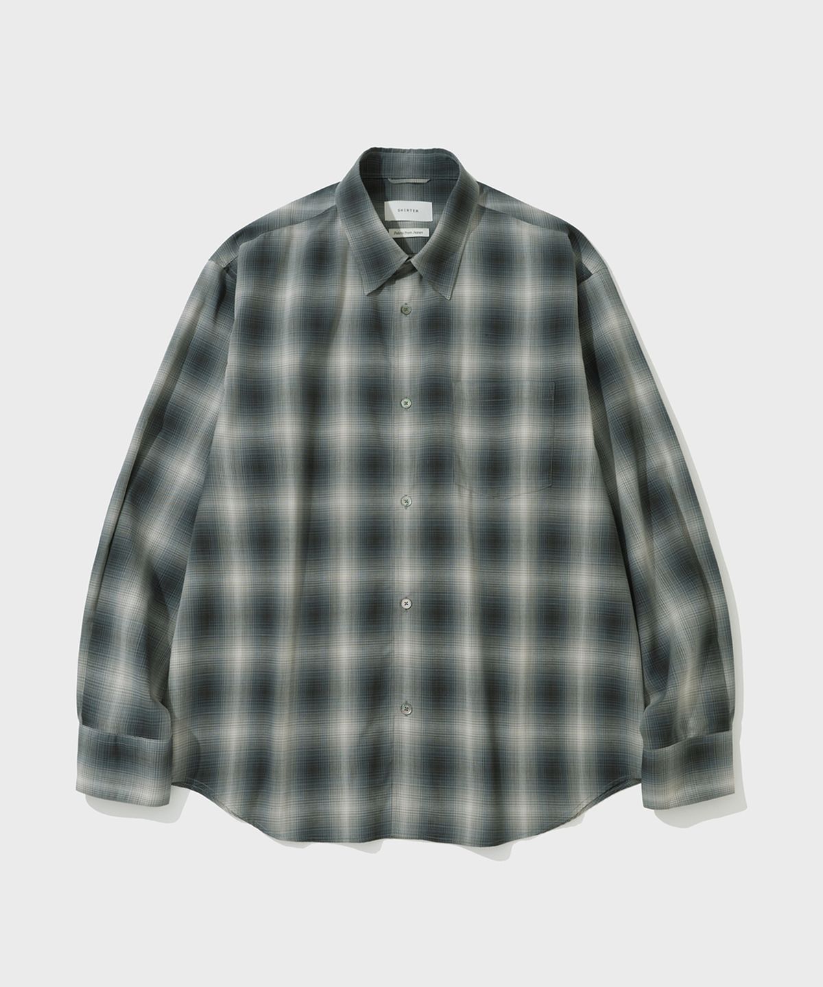 셔터(SHIRTER) SUPER LIGHT NAVONA CHECK SHIRT (GREY)