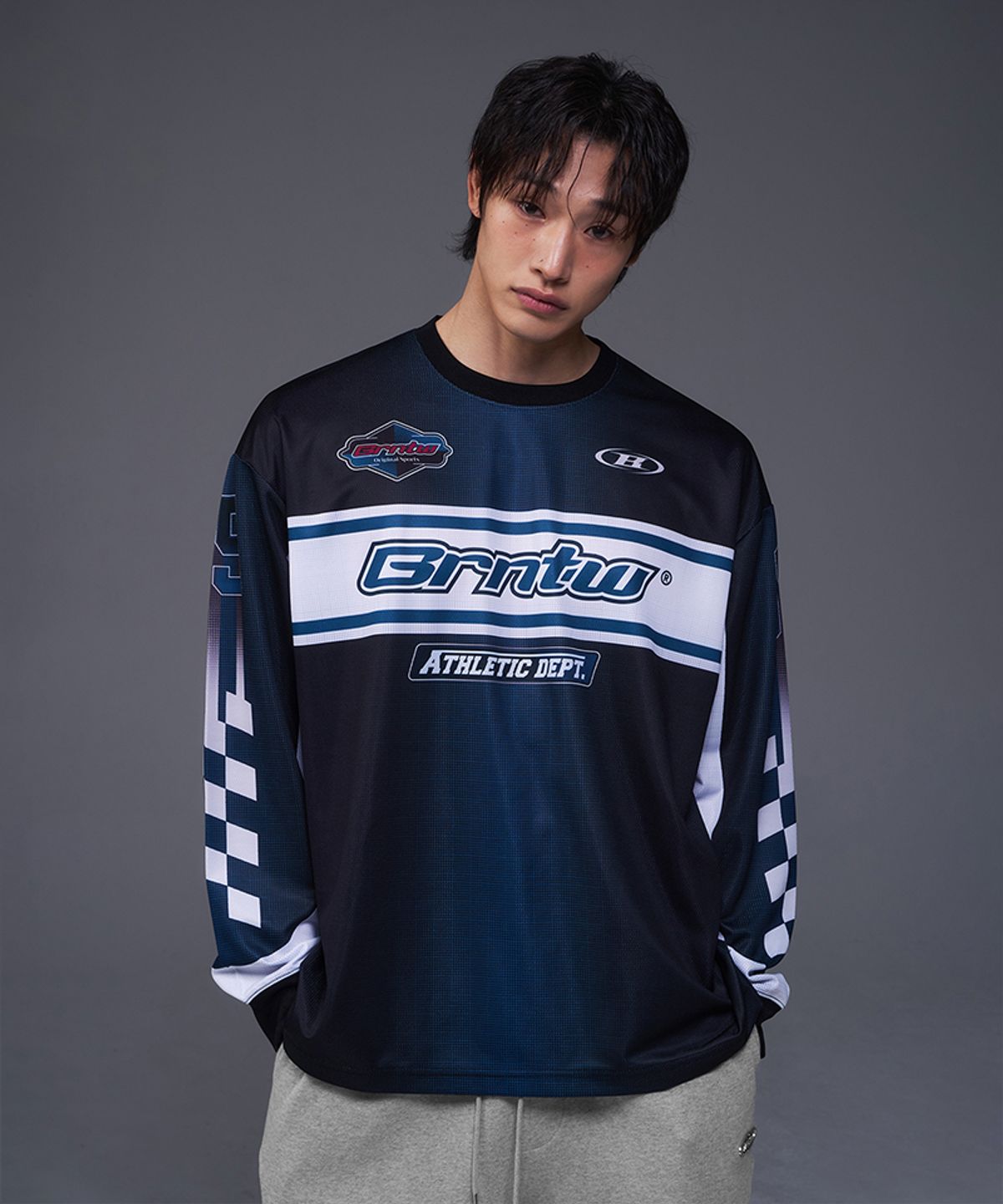 본투윈(BORN TO WIN) BRNTW MOTORCYCLE RACING JERSEY [BLUE]