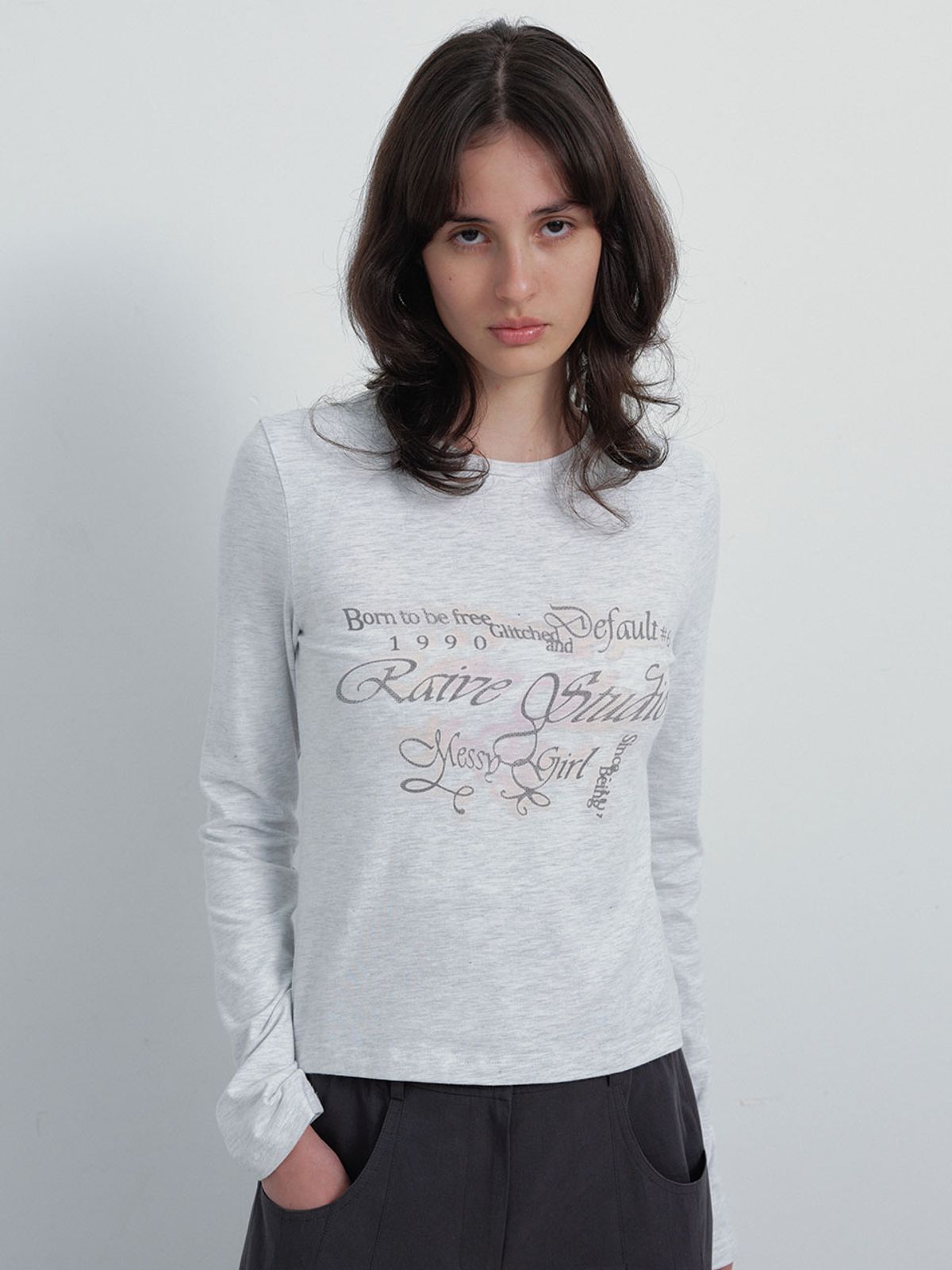 레이브(RAIVE) Vintage Lettering Artwork T-shirts VW6SE231_2color
