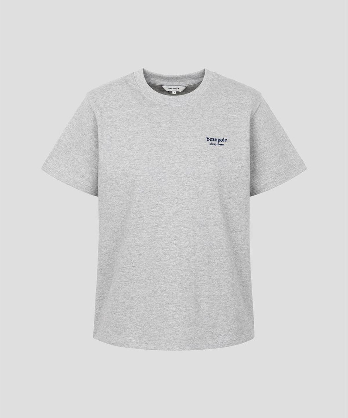 빈폴 레이디스(BEANPOLE LADIES) 레터링 자수 오버핏 반소매 티셔츠  그레이 (BF6242C913)