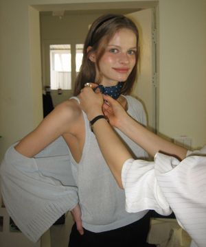 Dolly sleeveless cardigan set - Skyblue