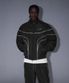 WOVEN PIPING TRACK JACKET [BLACK]