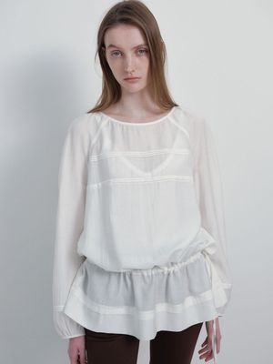 Pintuck Detail Blouse VW6SB311_2color