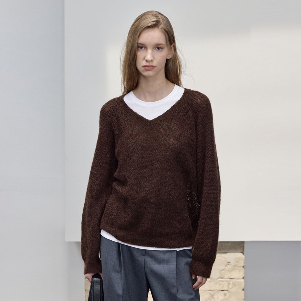 히이크(HYYK) Zena Wool Alpaca Knit_Oak Brown