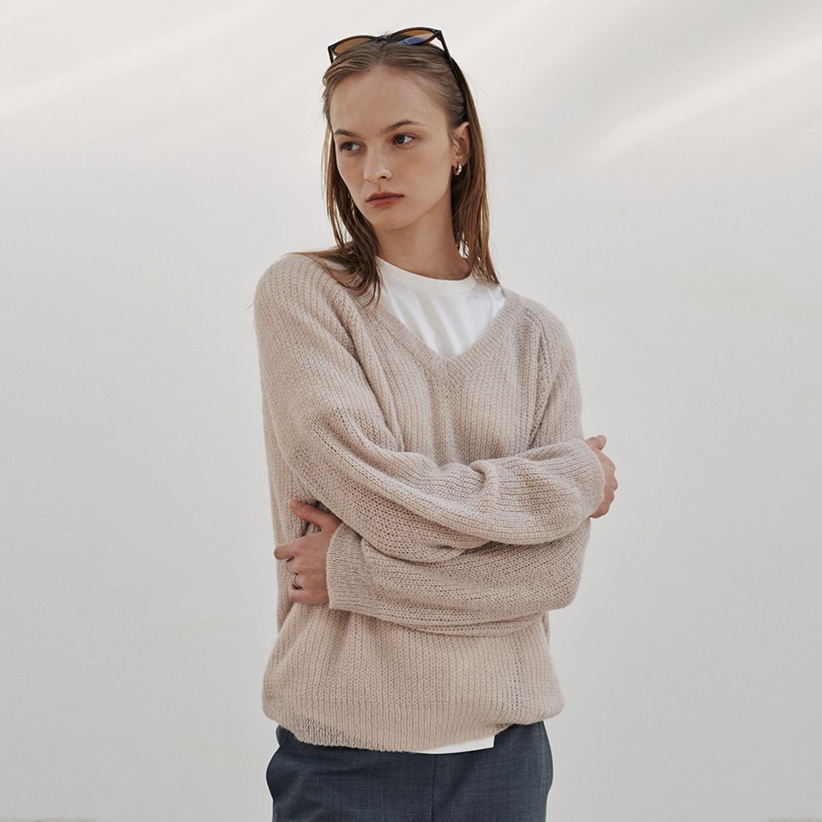 히이크(HYYK) Zena Wool Alpaca Knit_Autumn Beige