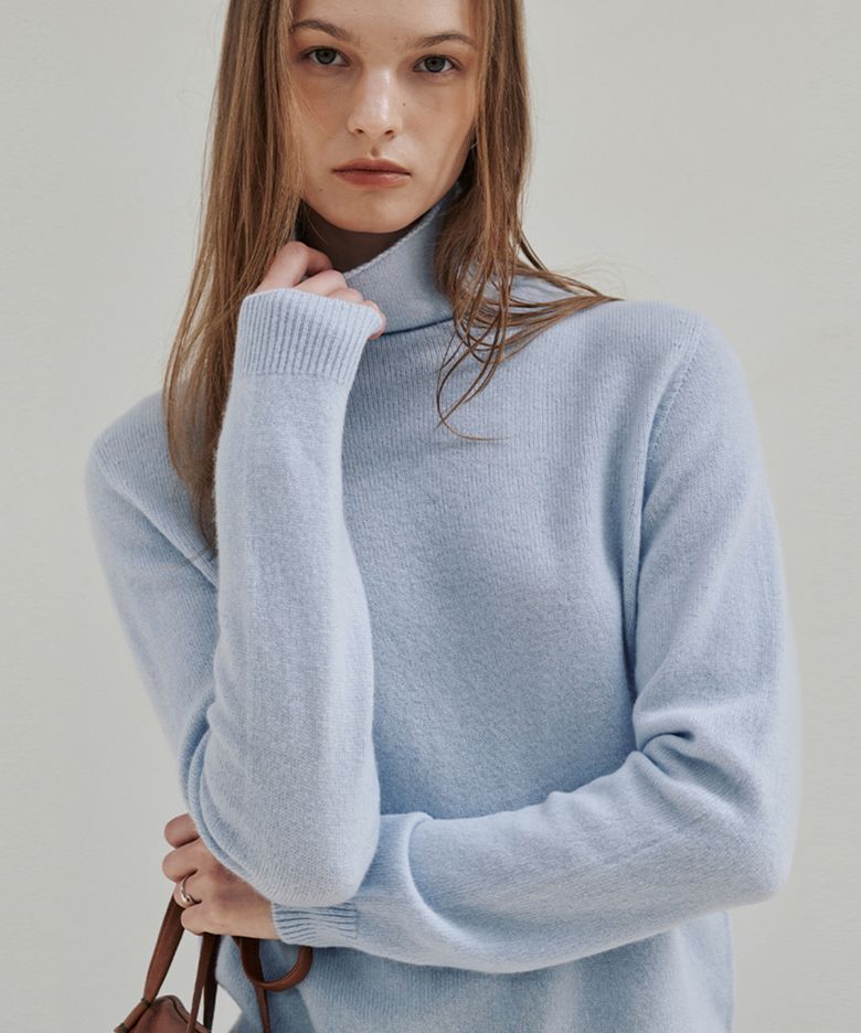 Wool 100 Whole Garment Knit_Turkish Blue
