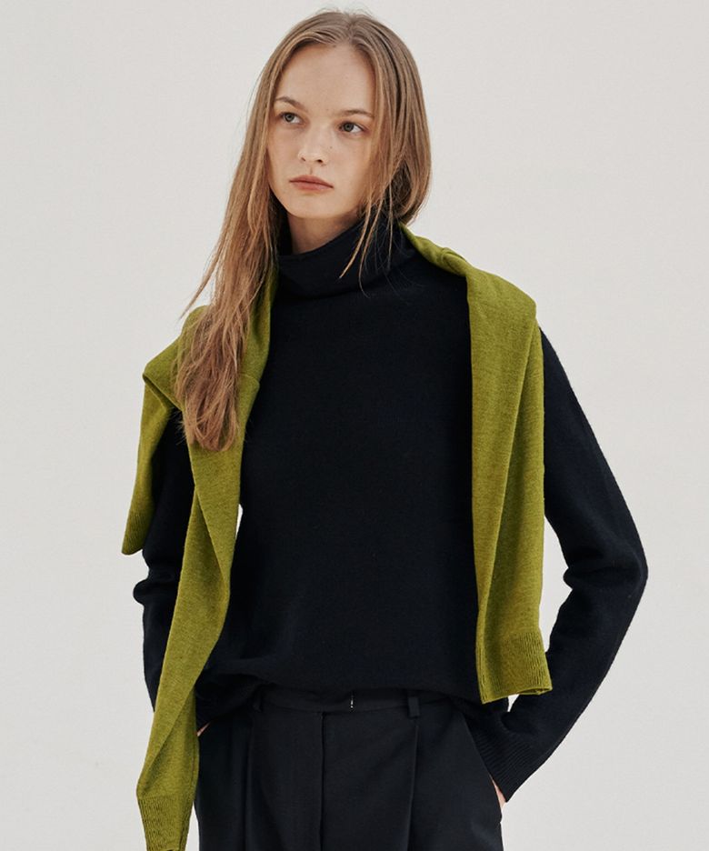 Wool 100 Whole Garment Knit_Black
