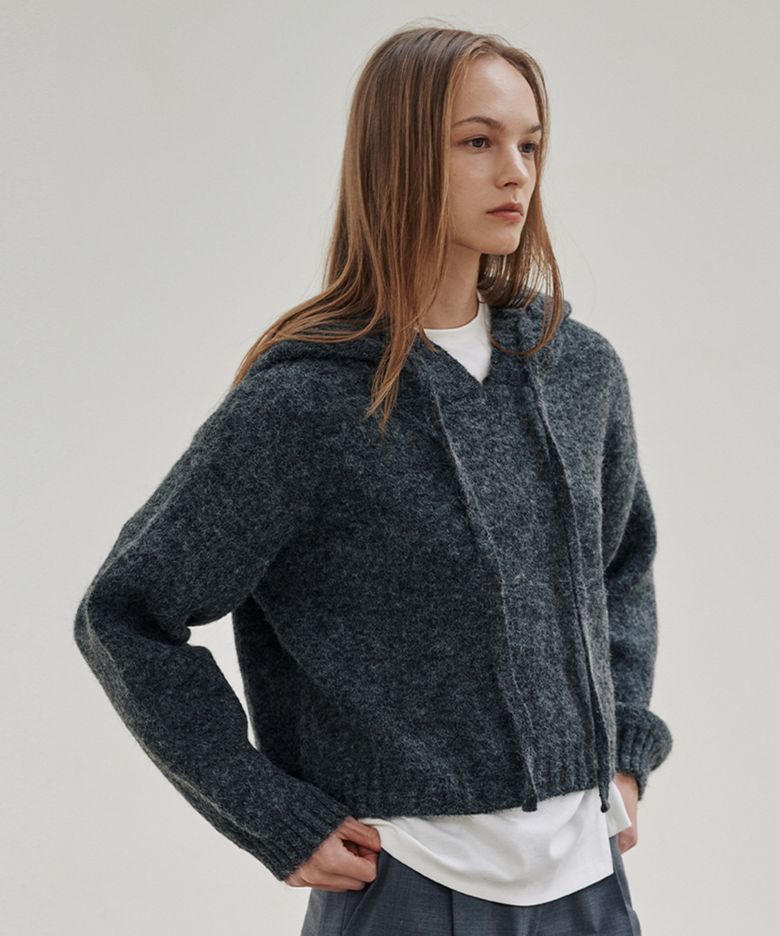 Wool Hairy Knit_Deep Gray