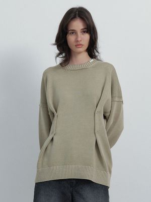 Button Pigment Washing Knit VK6SP150_2color