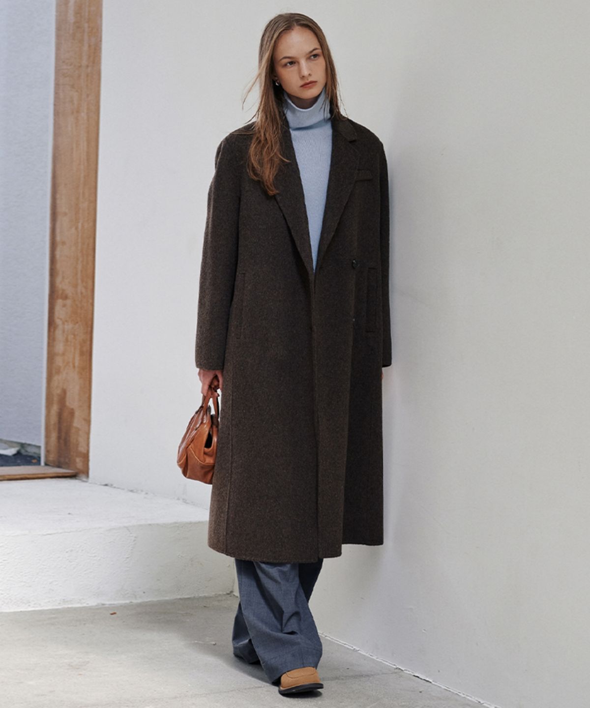 히이크(HYYK) Camel Handmade Tailored Coat_Oak Brown