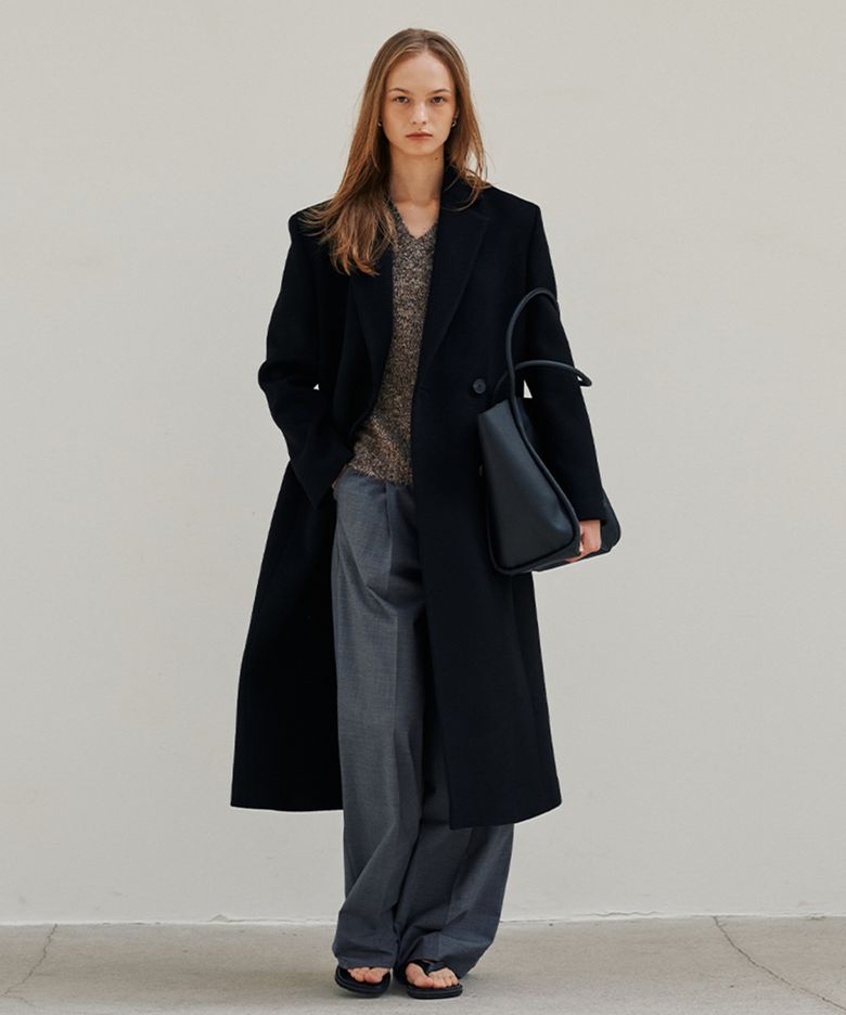 Wool 100 Tailored Coat_Black
