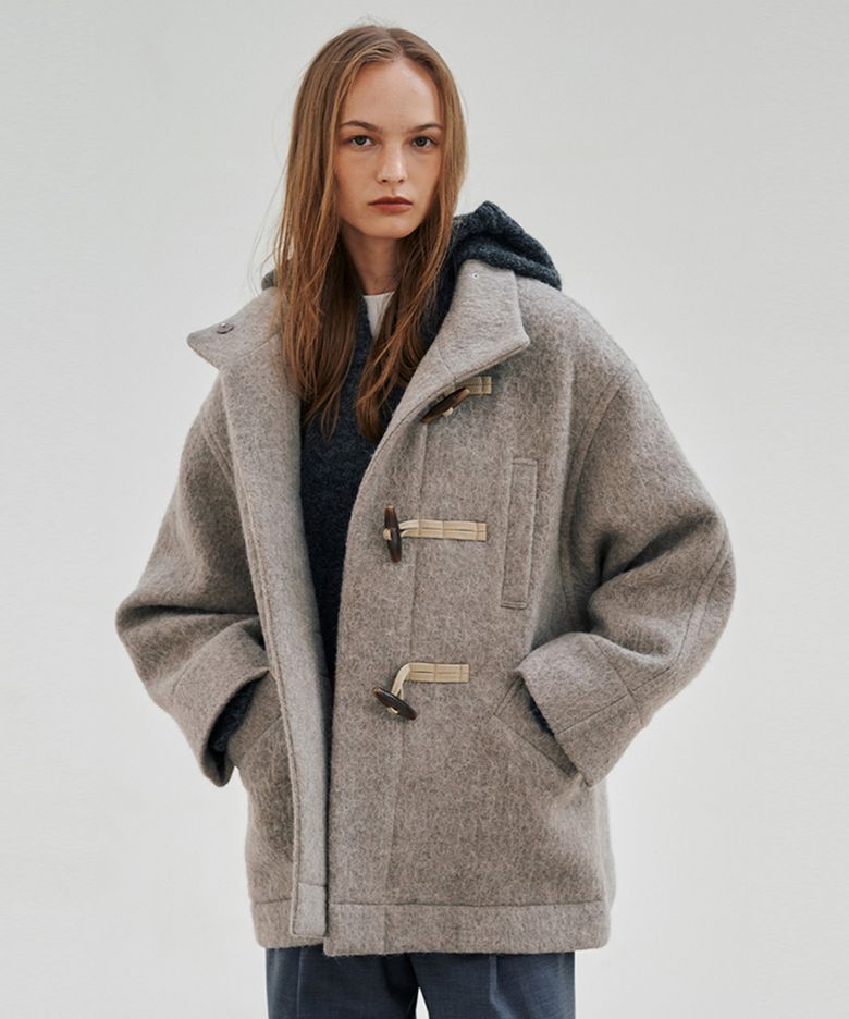 Alpaca Toggle Half Coat_Autumn Beige