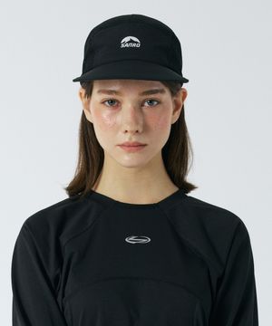 [UNISEX] 탑 메쉬 러닝 캡 모자 - 블랙