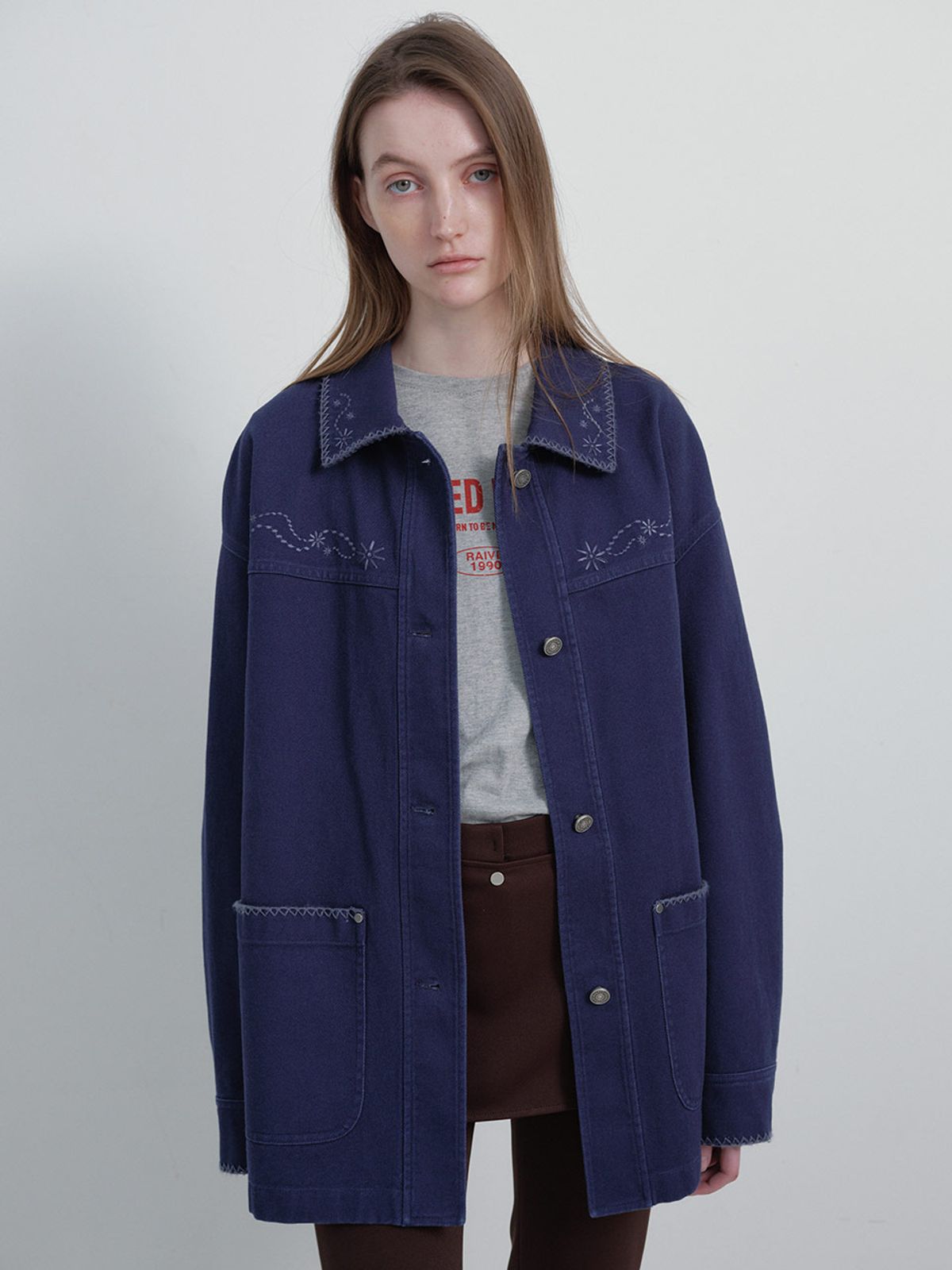 레이브(RAIVE) Embroidery Cotton Jacket VW6SM216_3color
