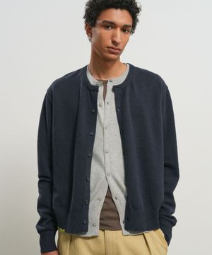 MAN 핸드 스티치 레이어드 가디건 [NAVY] / GF1MKC005