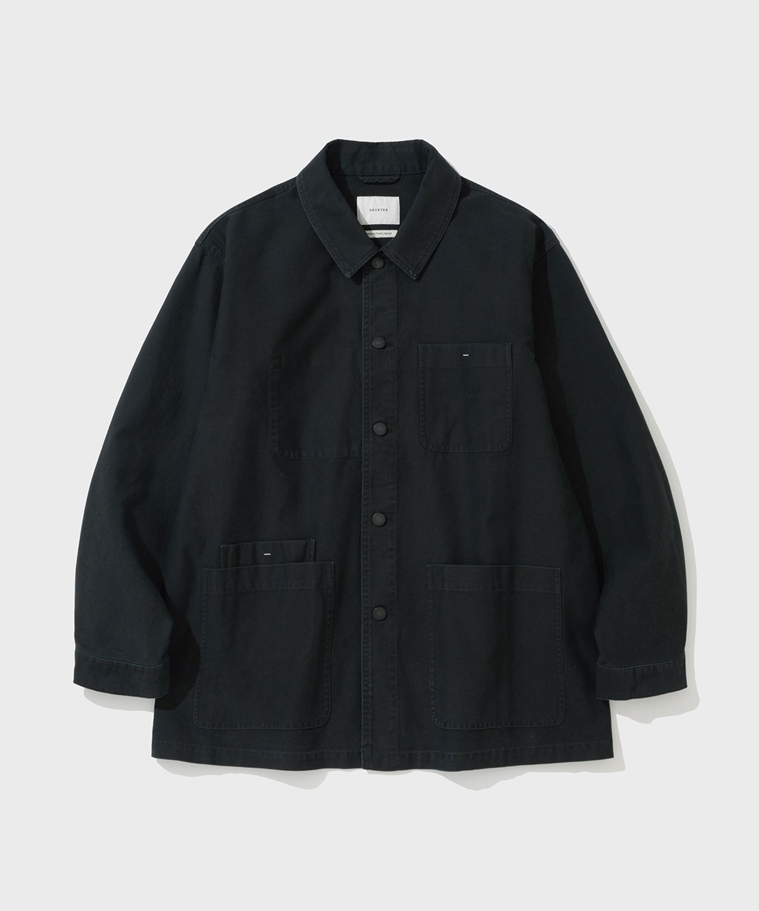 MUSINSA | SHIRTER OVERSIZED FRENCH MOLESKIN JACKET (BLACK)