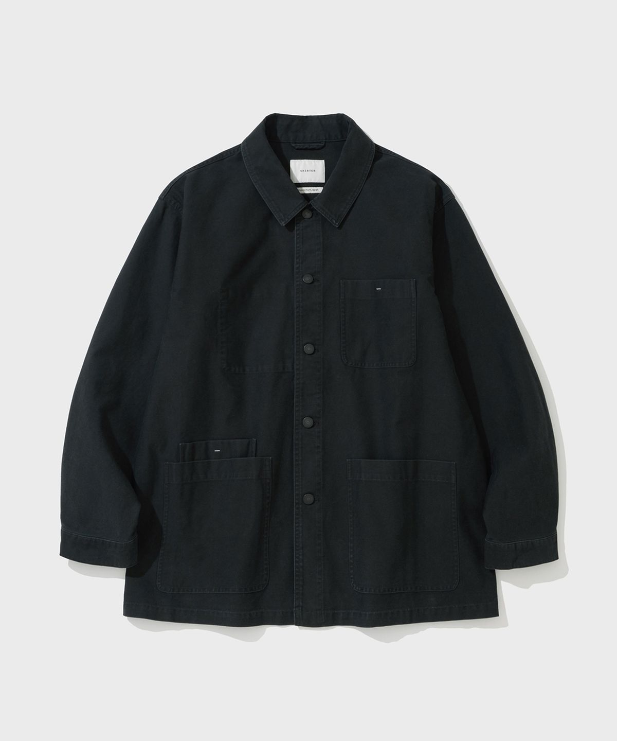 셔터(SHIRTER) OVERSIZED FRENCH MOLESKIN JACKET (BLACK)