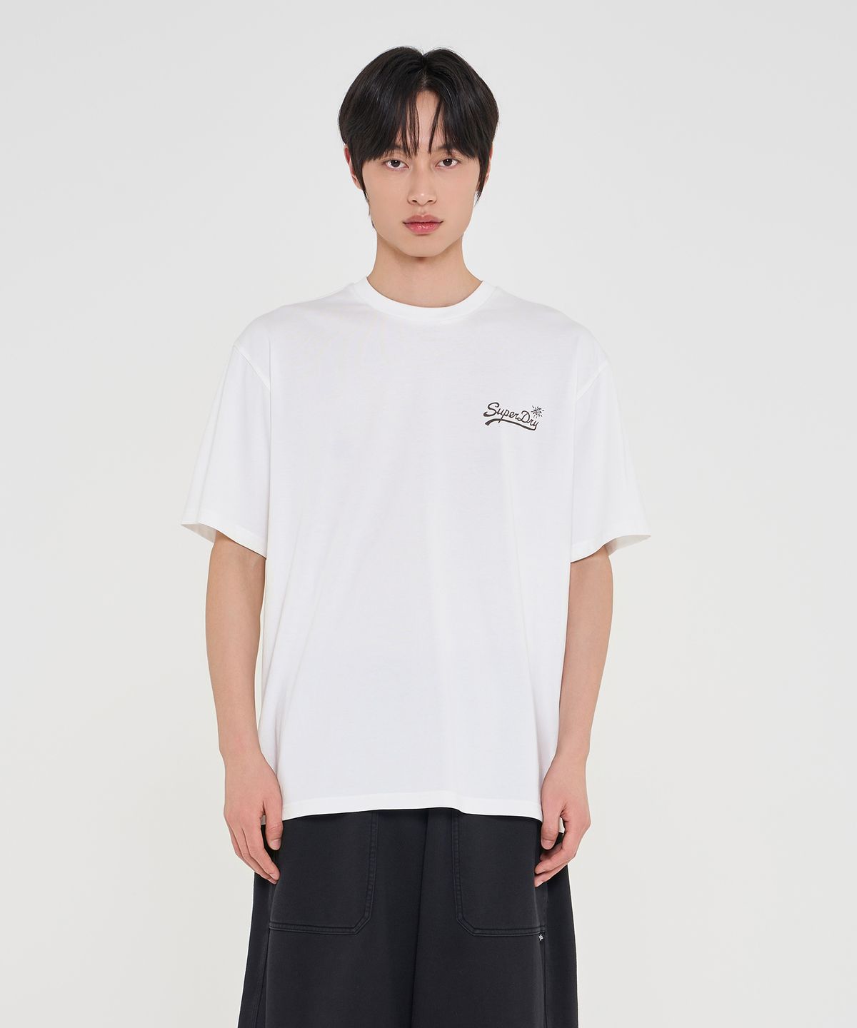 슈퍼드라이(SUPERDRY) 블러 그래픽 티셔츠 화이트 SDUISCQ52WHT