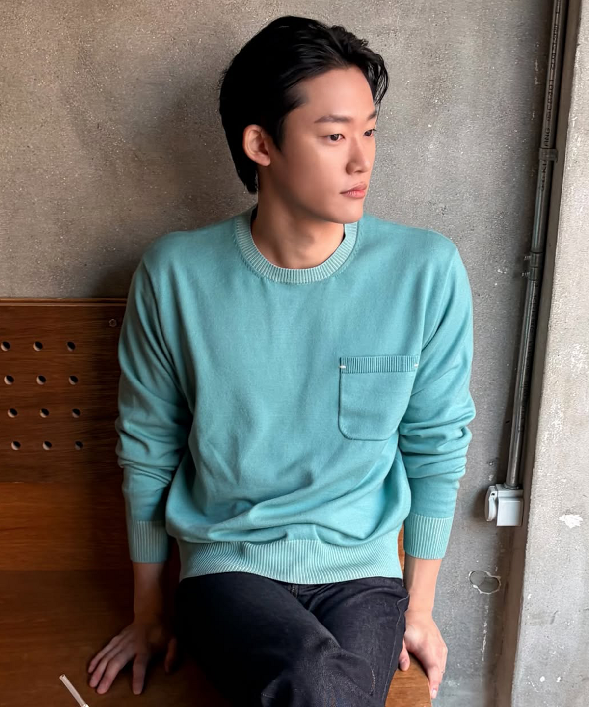 제너럴아이디어(GENERALIDEA) UNISEX 포켓 크루넥 풀오버 [3COL] / GF1UKP003