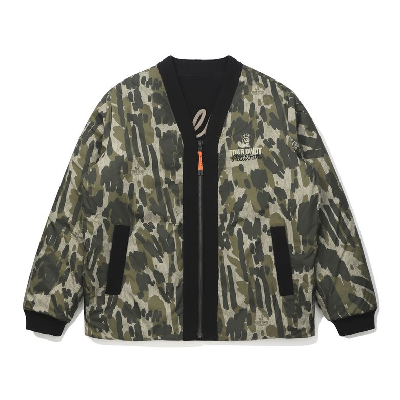 [Tour Divot] Y넥 패턴프린트 안감 패딩자켓 CAMO (MAN)