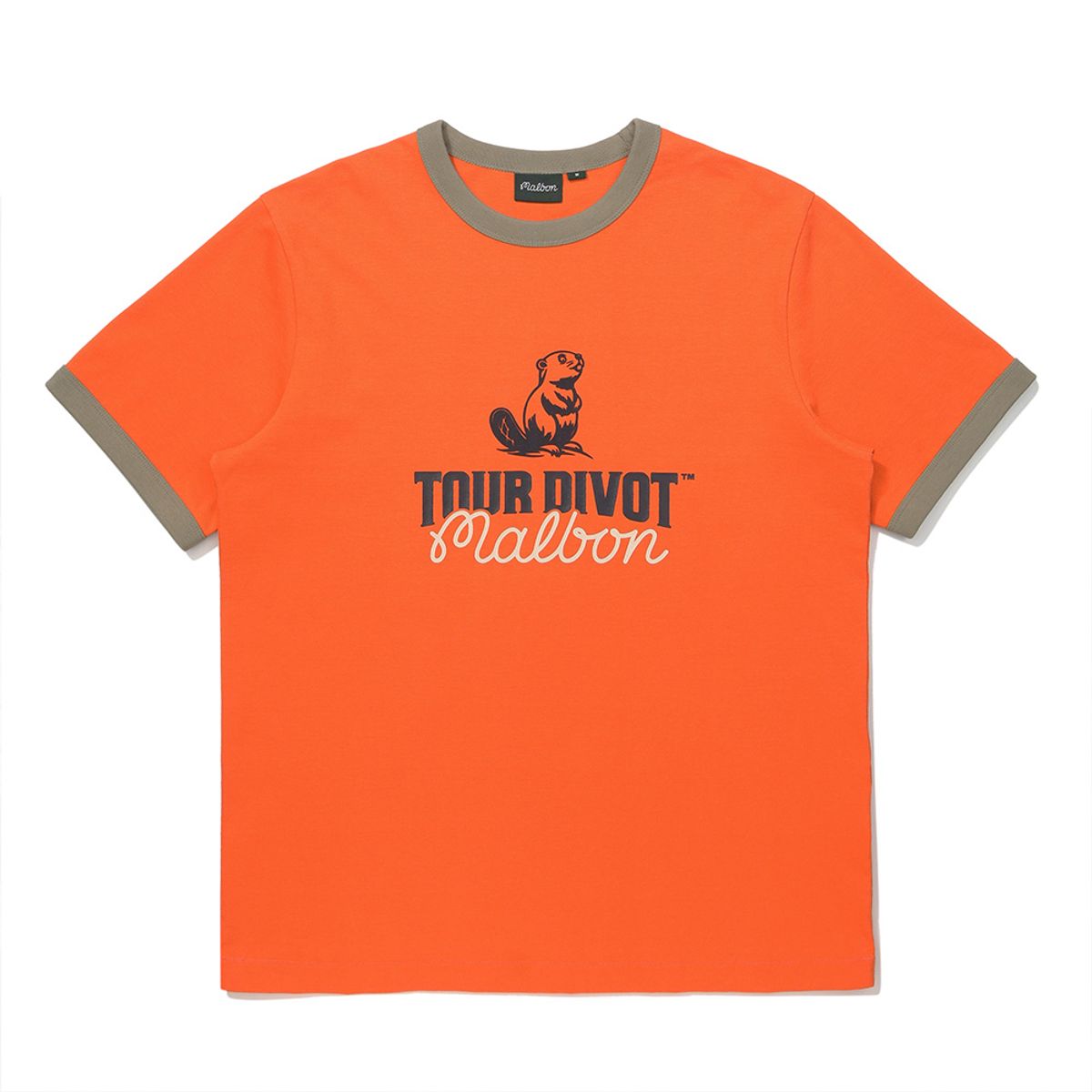 말본 골프(MALBON GOLF) [Tour Divot] 링거 티셔츠 ORANGE