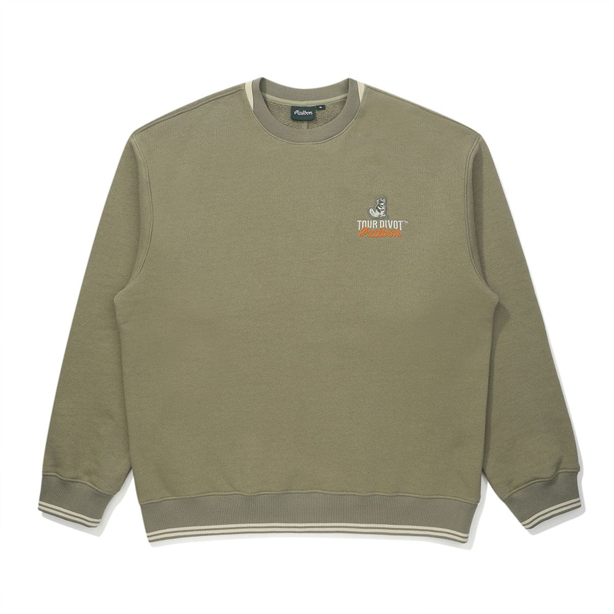 말본 골프(MALBON GOLF) [Tour Divot] 프렌치 테리 스웨트셔츠 KHAKI (MAN)