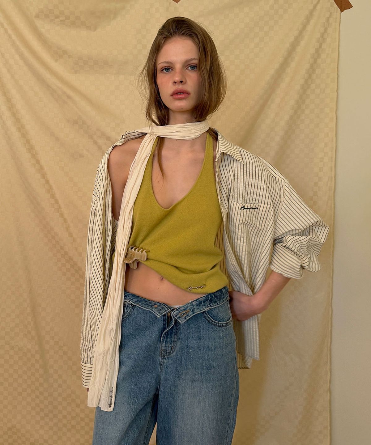 어패럴아카이브(APPAREL ARCHIVE) Toon stripe shirts - Beige