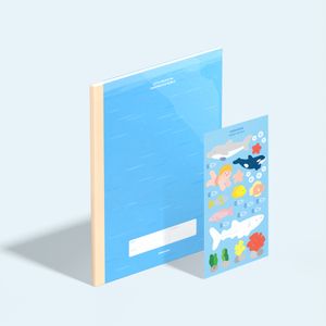 키즈 줄 노트+스티커 초등 저학년 글씨연습