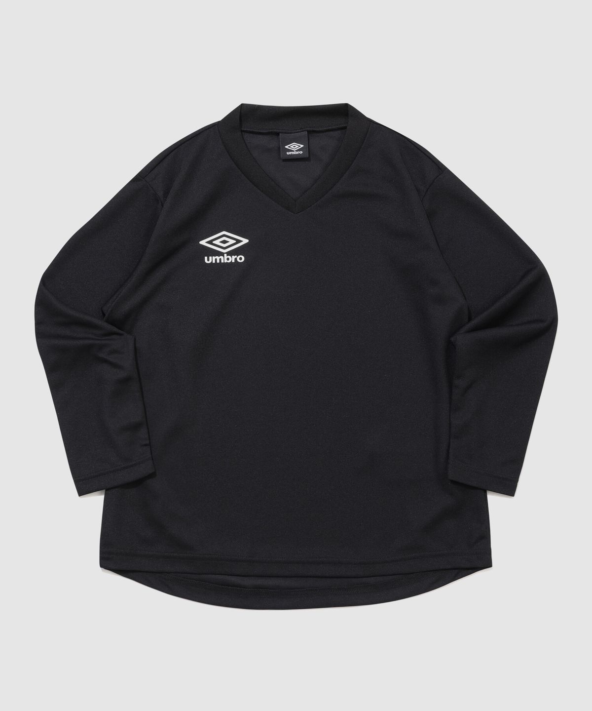 엄브로(UMBRO) 주니어 원포인트 긴팔 게임 셔츠 블랙 UQ116SRL23