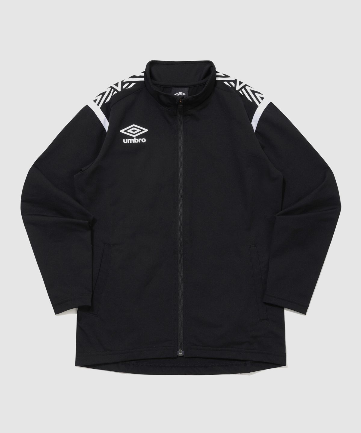 엄브로(UMBRO) 주니어 바람막이 웜업 자켓 블랙 UQ116SFT21