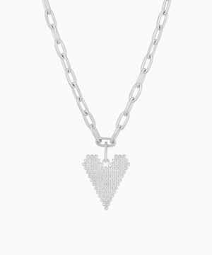 Particle Heart Necklace (silver925)
