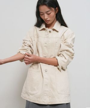 더블 포켓 데님 워크 자켓 [ECRU] / GF1LJK512