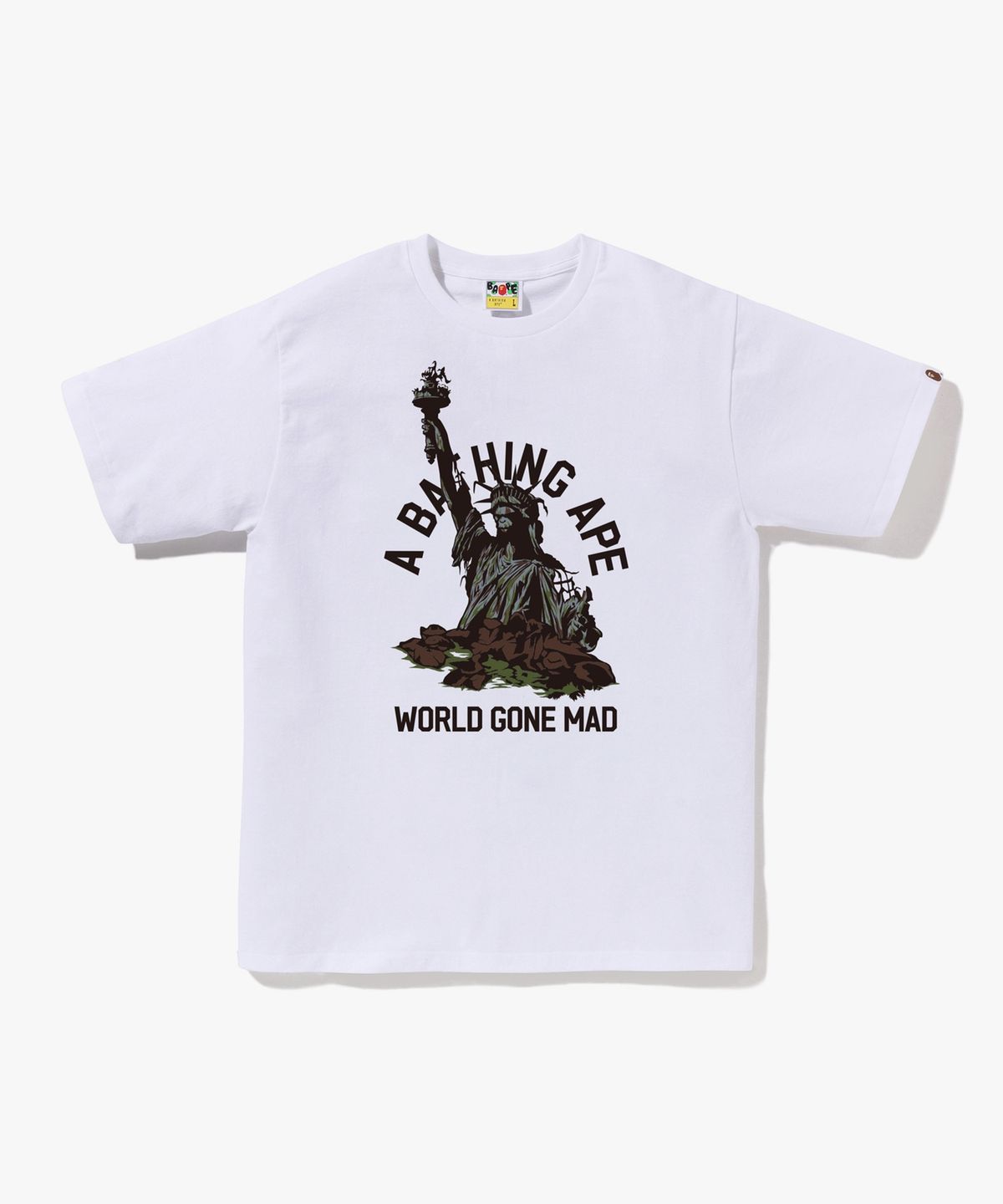 베이프(BAPE) STATUE OF LIBERTY 티셔츠(M) WHITE