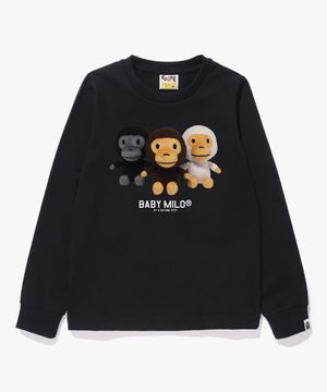 베이비 마일로 포토 롱슬리브 티셔츠(W) BLACK