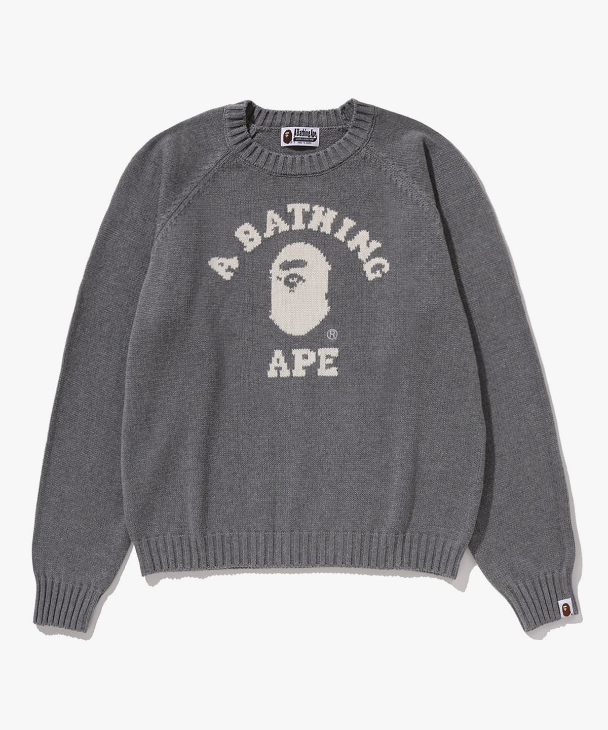 베이프(BAPE) 콜리지 니트 스웨터(W) GRAY