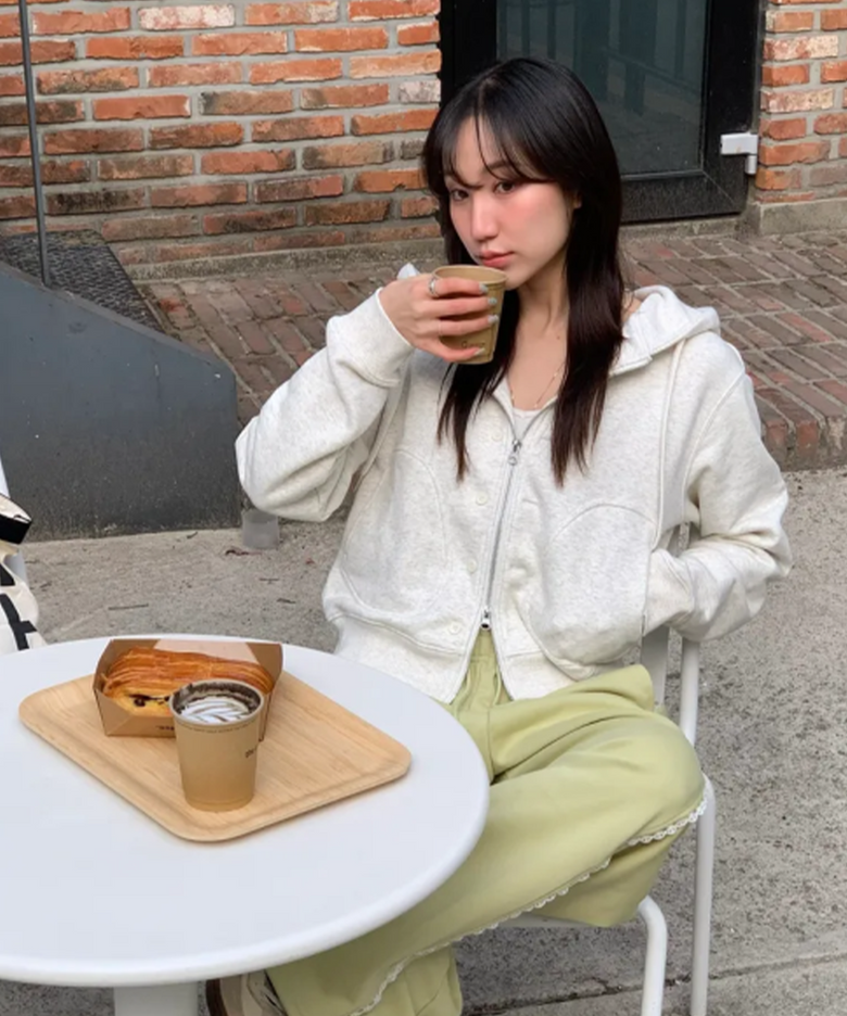 스냅 후드집업 [OATMEAL] / GF1LJP511