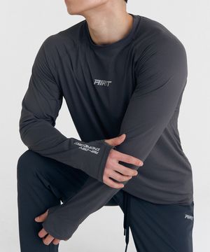 러닝 에어홀 핑거루프 LS  AM1218 GY