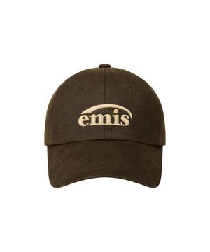 WASHED FAUX LEATHER BALL CAP-BROWN