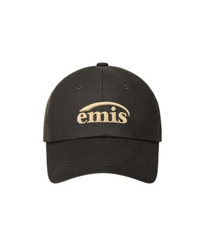 WASHED FAUX LEATHER BALL CAP-BLACK