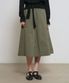 스플릿 에이라인 미디 스커트 [KHAKI] / GF1LSK506