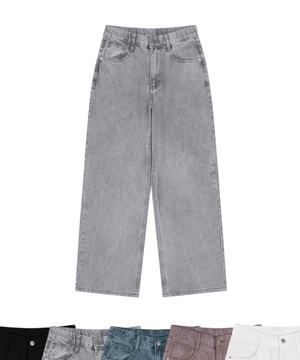 피그먼트 와이드 데님 팬츠 - (9컬러)