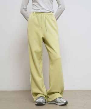레이스 트리밍 스웨트 팬츠 [AVOCADO] / WBE2L11505