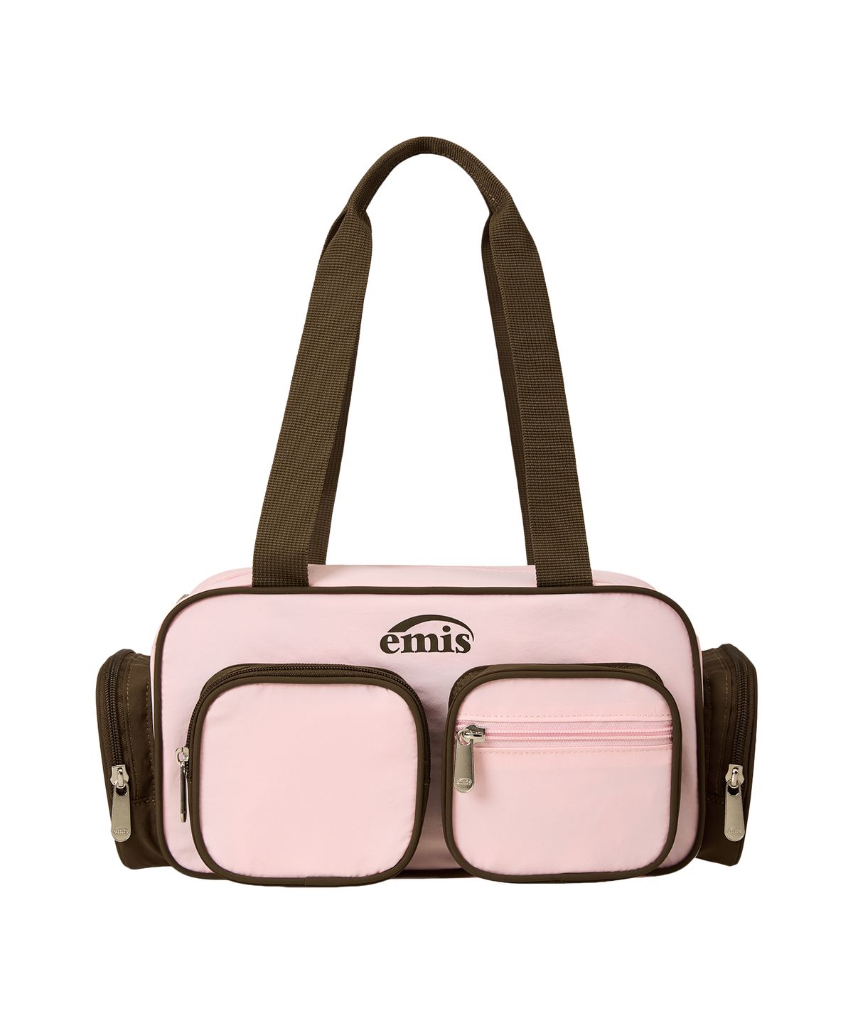 이미스(EMIS) NYLON COLOR-BLOCK SHOULDER BAG-PINK