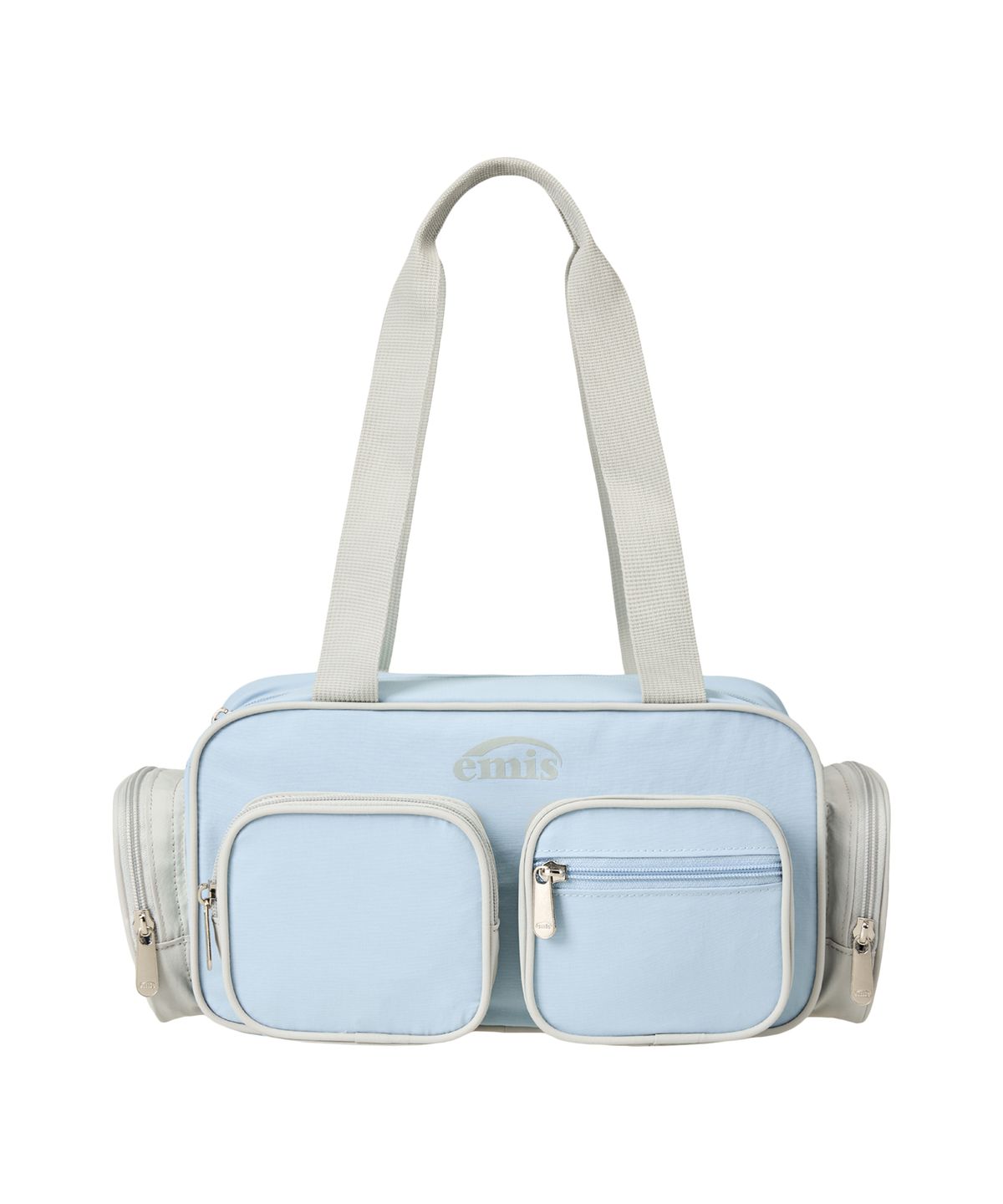 이미스(EMIS) NYLON COLOR-BLOCK SHOULDER BAG-PASTEL BLUE