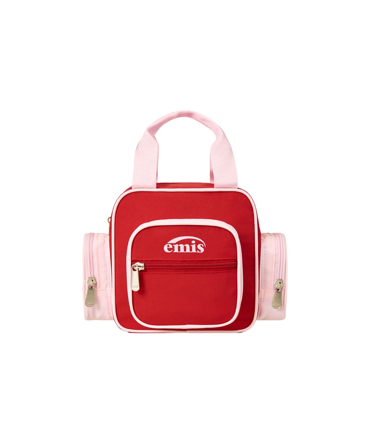 이미스(EMIS) NYLON COLOR-BLOCK TOTE BAG-RED