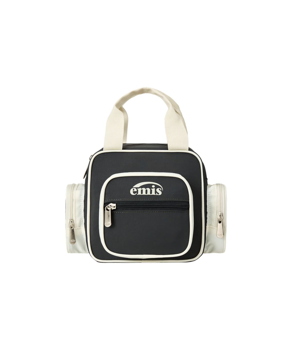 이미스(EMIS) NYLON COLOR-BLOCK TOTE BAG-CHARCOAL