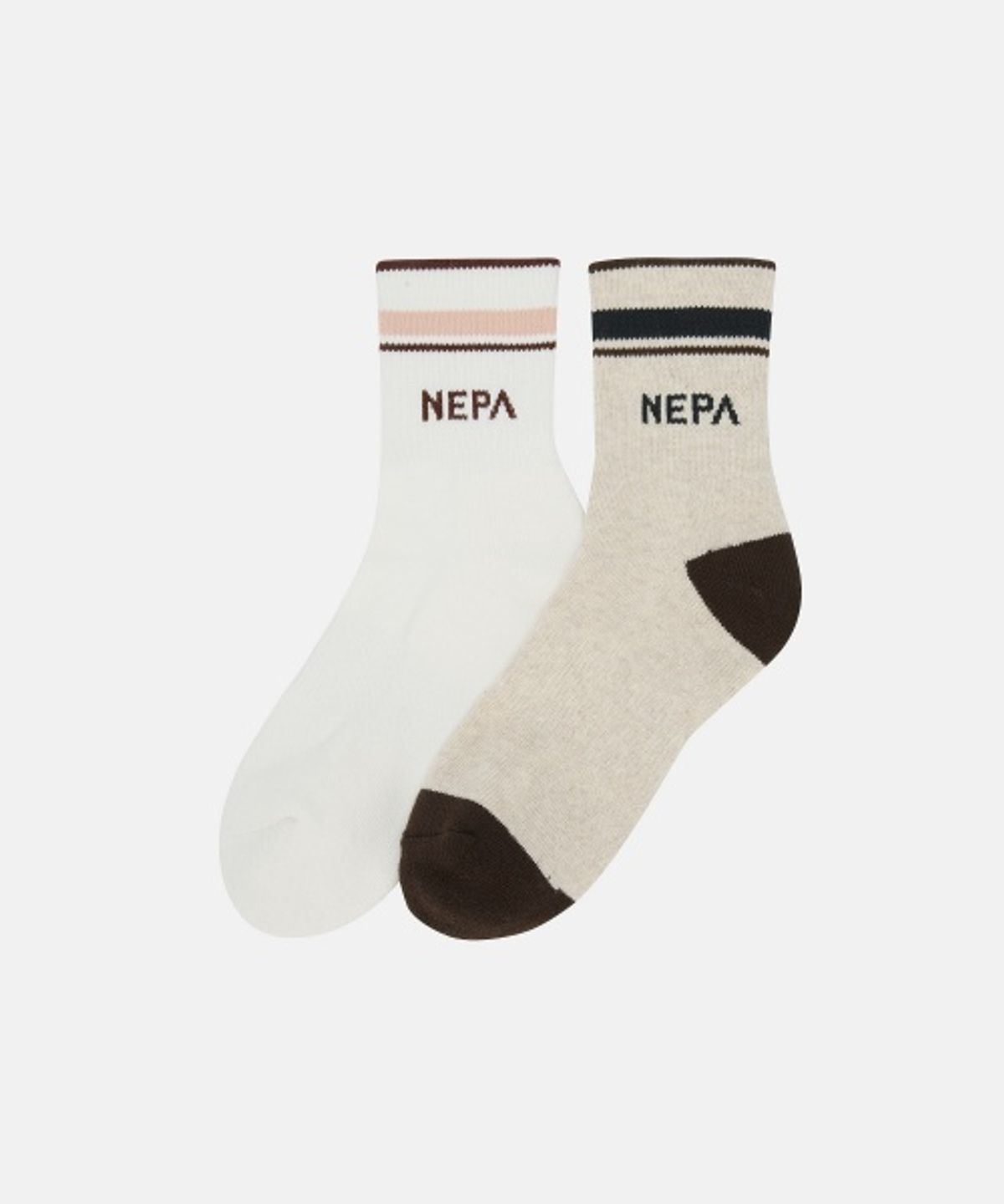 네파(NEPA) 7MC8314 공용 EARTH STRIPE MID 어스 스트라이프 중목 (2족 세트)
