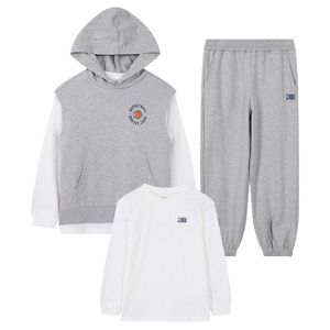 베스킷볼 3PCS 후드 세트(K261ST100P) 라이트 그레이